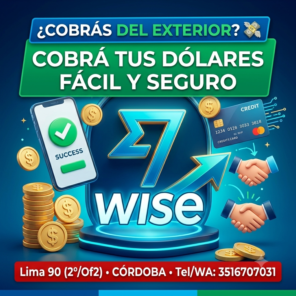 Asesoría Profesional para tus Cobros Internacionales con Wise - Servicios digitales en Córdoba