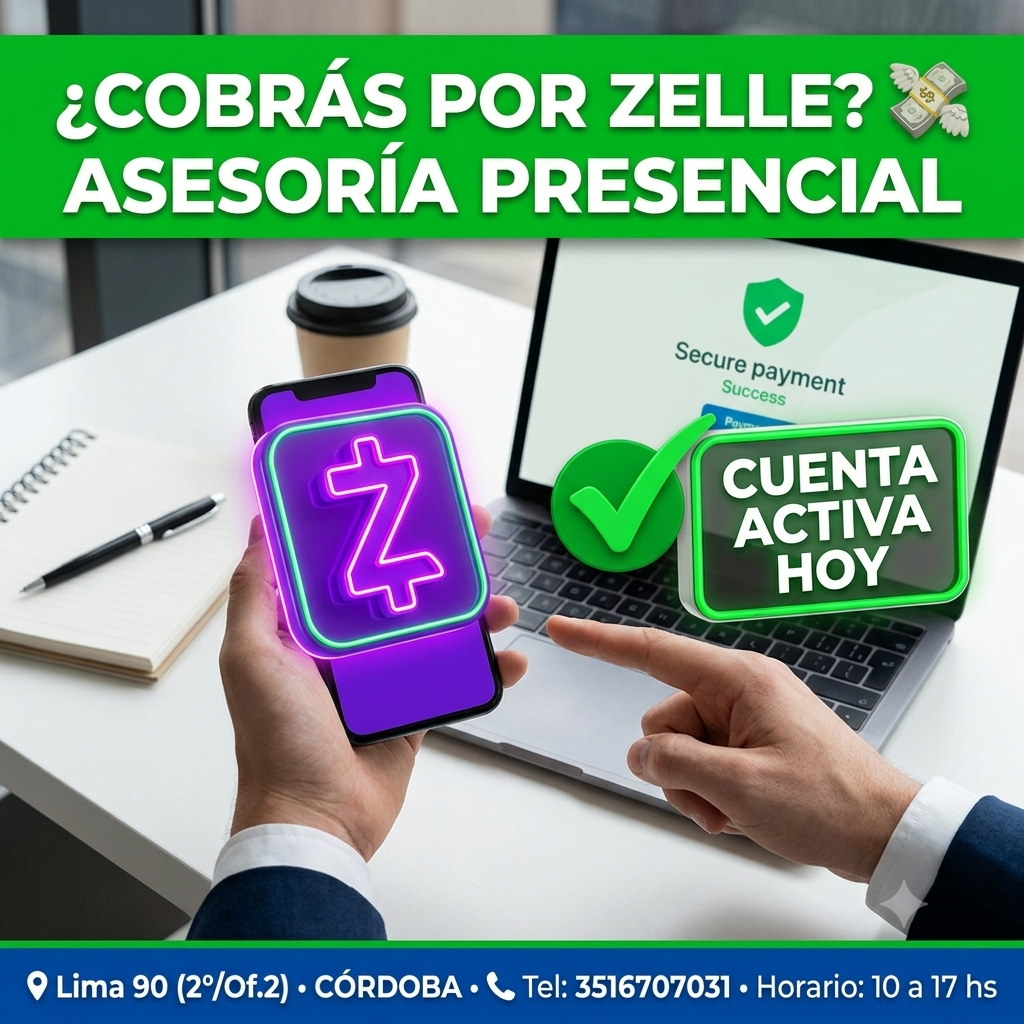 Asesoría y Gestión Profesional de Transferencias Zelle - Servicios digitales en Córdoba